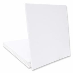 Eono by Amazon - Canvas Panels 25cm x 25cm Set of 5 Blank 100% Cotton