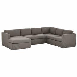 Amazon Brand – Stone & Beam Andover Slipcover Right-Facing U-Shaped Sectional, 134