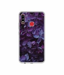 Amazon Brand - Solimo Designer Purple Flowers UV Printed Soft Back Case Mobile Cover for Infinix Hot 7 pro