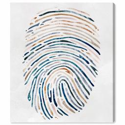 Amazon Brand – Rivet Multi-Color Canvas Fingerprint Wall Art, 20