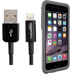 Otterbox Symmetry Series iPhone 6/6s Case and AmazonBasics Lightning Cable (6-Feet) Pack