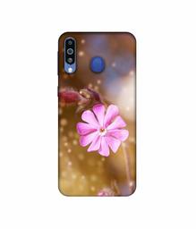 Amazon Brand - Solimo Designer Pink Flower 3D Printed Hard Back Case Mobile Cover for Samsung Galaxy M21