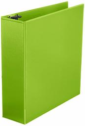 AmazonBasics 3-Inch Round Ring Binder, Green, View, 4-Pack