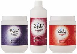 Amazon Brand - Presto! Dishwasher Combo (Detergent, Salt, Rinse Aid)