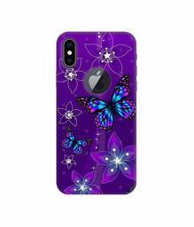 Amazon Brand - Solimo Designer Butterflies 3D Printed Hard Back Case Mobile Cover for Apple iPhone Xs Max (Logo Cut)