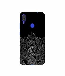 Amazon Brand - Solimo Designer Peacock Pattern 3D Printed Hard Back Case Mobile Cover for Xiaomi Redmi Note 7S