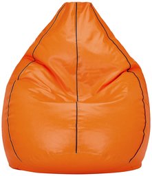 Amazon Brand - Solimo XXL Bean Bag Cover (Orange with Brown Piping)