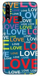 Amazon Brand - Solimo Designer Love Pattern Design 3D Printed Hard Back Case Mobile Cover for Samsung Galaxy A20s