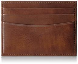 Amazon Essentials Men's RFID Blocking Slim Card Carrier Wallet, Brown, One Size