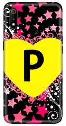 Amazon Brand - Solimo Designer Heart Pattern Alphabet-P 3D Printed Hard Back Case Mobile Cover for Realme 3 / Realme 3i