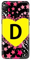 Amazon Brand - Solimo Designer Heart Pattern Alphabet-D 3D Printed Hard Back Case Mobile Cover for Realme 3 / Realme 3i