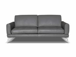 Amazon Brand - Alkove Modena Hand-Crafted Leather Sofa, 3 Seater, 98 x 200 x 82cm, Grey