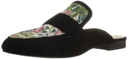 The Fix Sandalia mocasín con Bordado Floral francés, para Mujer, Negro/Multi, 8 B(M) US