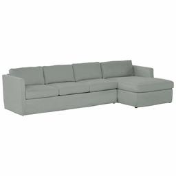 Amazon Brand – Stone & Beam Andover Slipcover Right-Facing Sofa-Chaise Sectional, 126