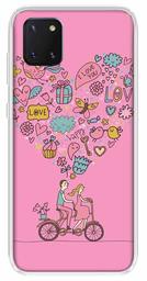 Amazon Brand - Solimo Designer Multicolor Happy Love Pink Pattern Printed Soft Back Case Mobile Cover for Samsung Galaxy Note 10 Lite