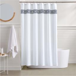 AmazonBasics Athena Embroidered Shower Curtain