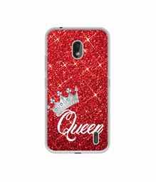 Amazon Brand - Solimo Designer Queen On Red Glitter UV Printed Soft Back Case Mobile Cover for Nokia 2.2