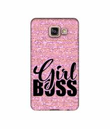 Amazon Brand - Solimo Designer Girl Boss On Pink Sparkle UV Printed Soft Back Case Mobile Cover for Samsung Galaxy A7 (2016)