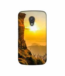 Amazon Brand - Solimo Designer Mountan Side Sun View 3D Printed Hard Back Case Mobile Cover for Motorola Moto G 2nd Generation