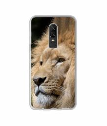 Amazon Brand - Solimo Designer Lion UV Printed Soft Back Case Mobile Cover for OnePlus 6