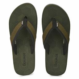 Bourge Men's Canton-60 Olive and Black Slippers-10 UK (44 EU) (11 US) (Canton-60-10)