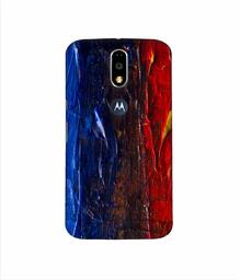 Amazon Brand - Solimo Designer Red Paint On Wall 3D Printed Hard Back Case Mobile Cover for Motorola Moto G4 Plus (with Logo Cut)