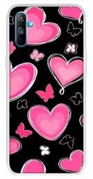 Amazon Brand - Solimo Designer Multicolor Love Butterfly Black Pattern Design Printed Soft Back Case Mobile Cover for Realme C3