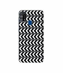 Amazon Brand - Solimo Designer Horizontal Arrow Texture 3D Printed Hard Back Case Mobile Cover for Samsung Galaxy M31