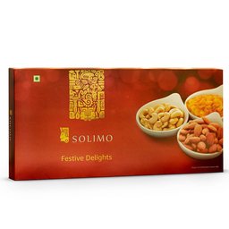 Amazon Brand - Solimo Festive Delights Gift Pack of Nuts and Dry Fruits, 300g