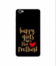 Amazon Brand - Solimo Designer Happy Girls are The Prettiest 3D Printed Hard Back Case Mobile Cover for Vivo Y55L