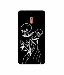 Amazon Brand - Solimo Designer Skull Flower 3D Printed Hard Back Case Mobile Cover for Nokia 2.1