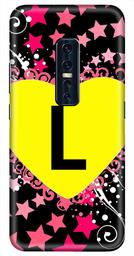 Amazon Brand - Solimo Designer Heart Pattern Alphabet-L 3D Printed Hard Back Case Mobile Cover for Vivo V17 Pro