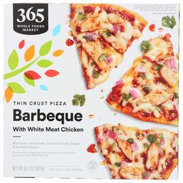 365 by Whole Foods Market, Frozen Thin Crust Pizza, Barbeque With White Meat Chicken, 14.3 Ounce