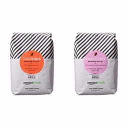 AmazonFresh Whole Bean Coffee 32oz bundle - Colombia Medium Roast and Donut Cafe Medium Roast