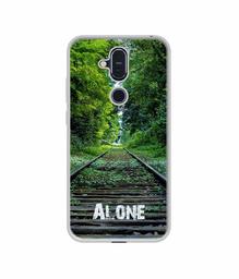 Amazon Brand - Solimo Designer Alone UV Printed Soft Back Case Mobile Cover for Nokia 8.1