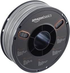 AmazonBasics - Filamento in ABS per stampanti 3D, 1,75 mm, Grigio, Bobina da 1 kg