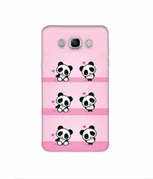 Amazon Brand - Solimo Designer Panda Pattern 3D Printed Hard Back Case Mobile Cover for Samsung Galaxy J7 (2016)