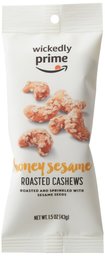 Honey Sesame Roasted Cashews Snack Pack, 1.5oz single serve (Pack of 300)