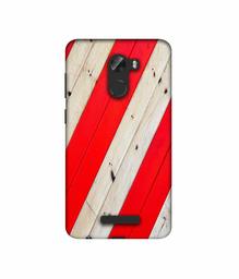 Amazon Brand - Solimo Designer Red and Cream Color Wood 3D Printed Hard Back Case Mobile Cover for Gionee A1 Lite