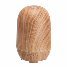 AmazonBasics 100ml Ultrasonic Aromatherapy Essential Oil Diffuser, Classic Wood Grain Finish