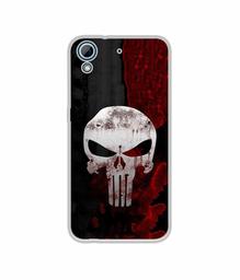 Amazon Brand - Solimo Designer Punisher Skull UV Printed Soft Back Case Mobile Cover for HTC Desire 626/HTC Desire 628