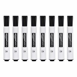 AmazonBasics Low-Odor Dry Erase Markers - Chisel Tip - 8 Pack (Black)