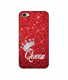 Amazon Brand - Solimo Designer Queen On Red Glitter UV Printed Soft Back Case Mobile Cover for Vivo V5 Plus