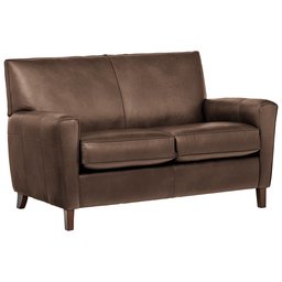 Amazon Brand – Rivet Lawson Modern Angled Leather Loveseat, 58