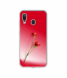 Amazon Brand - Solimo Designer Red Roses UV Printed Soft Back Case Mobile Cover for Samsung Galaxy A30