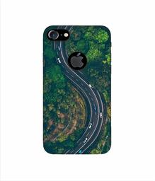 Amazon Brand - Solimo Designer Racing Track 3D Printed Hard Back Case Mobile Cover for Apple iPhone 7 (with Logo Cut)