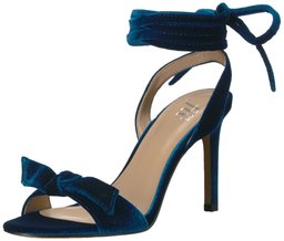 Amazon Brand - The Fix Women's Colette Ankle Wrap Dress Sandal,petrol blue,7 B US