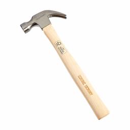 AmazonBasics Hickory Wood Handle Claw Hammer - 0.23 kg.