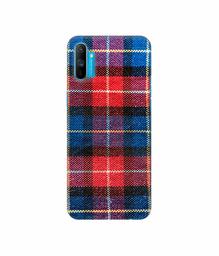 Amazon Brand - Solimo Designer Check Cloth 3D Printed Hard Back Case Mobile Cover for Realme C3