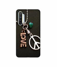 Amazon Brand - Solimo Designer Love and Peace 3D Printed Hard Back Case Mobile Cover for Realme XT